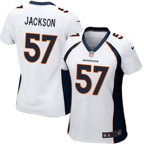 Women's Game Tom Jackson Nike Jersey White Road - #57 NFL Denver Broncos